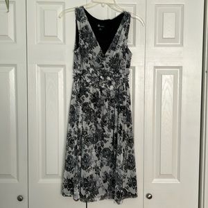 Black & White Floral Dress Size 8 AB Studios